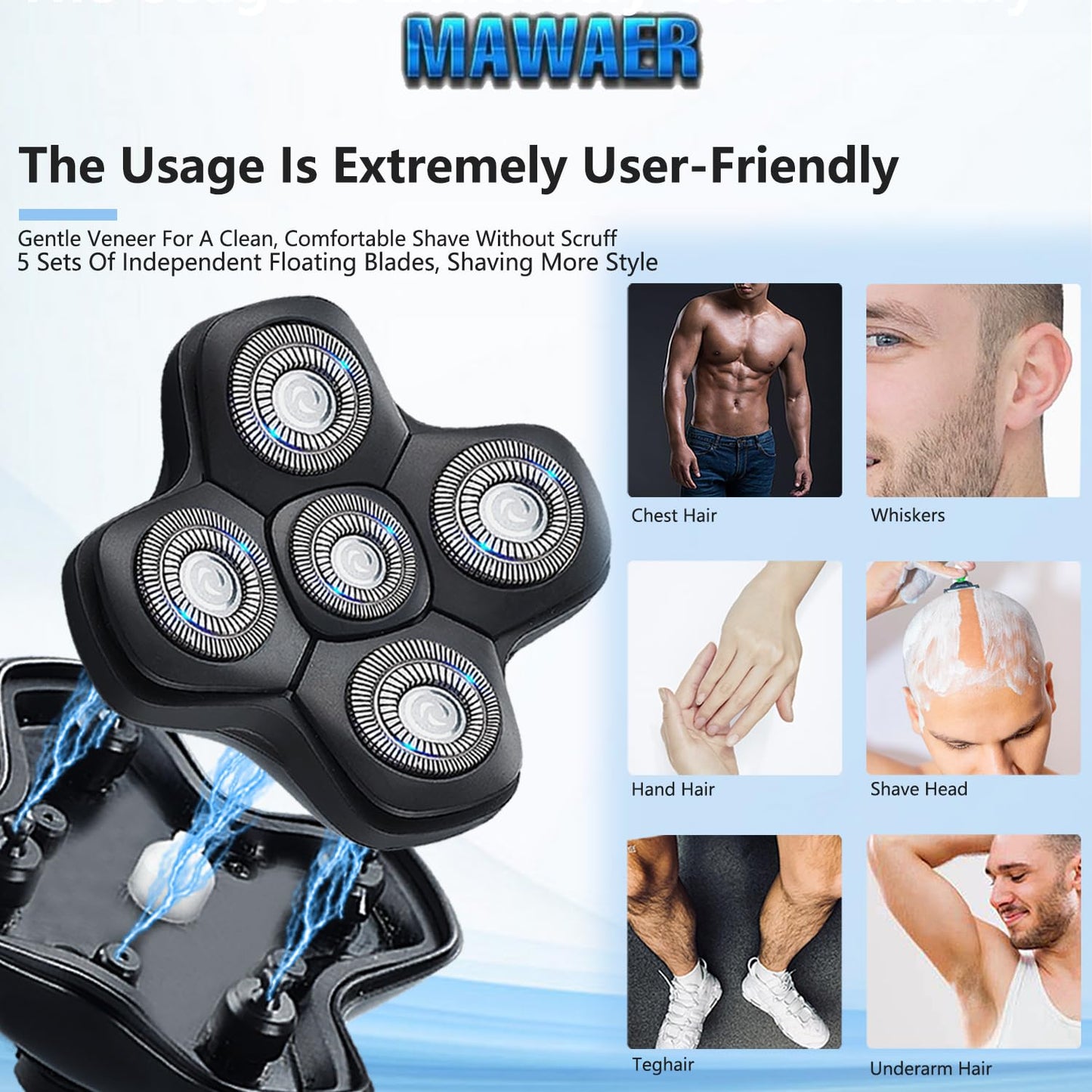 Universal Magnetic 5 Blade Replacement Heads for Freebird and Other Brands