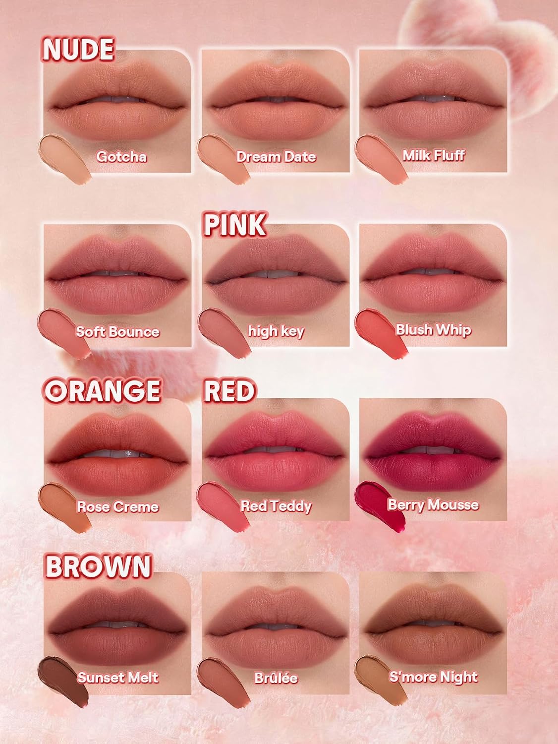 Marshmallow Puff Lip Blur Pen | Matte Lipstick for Long-Lasting Hydration - 523 Brûlée