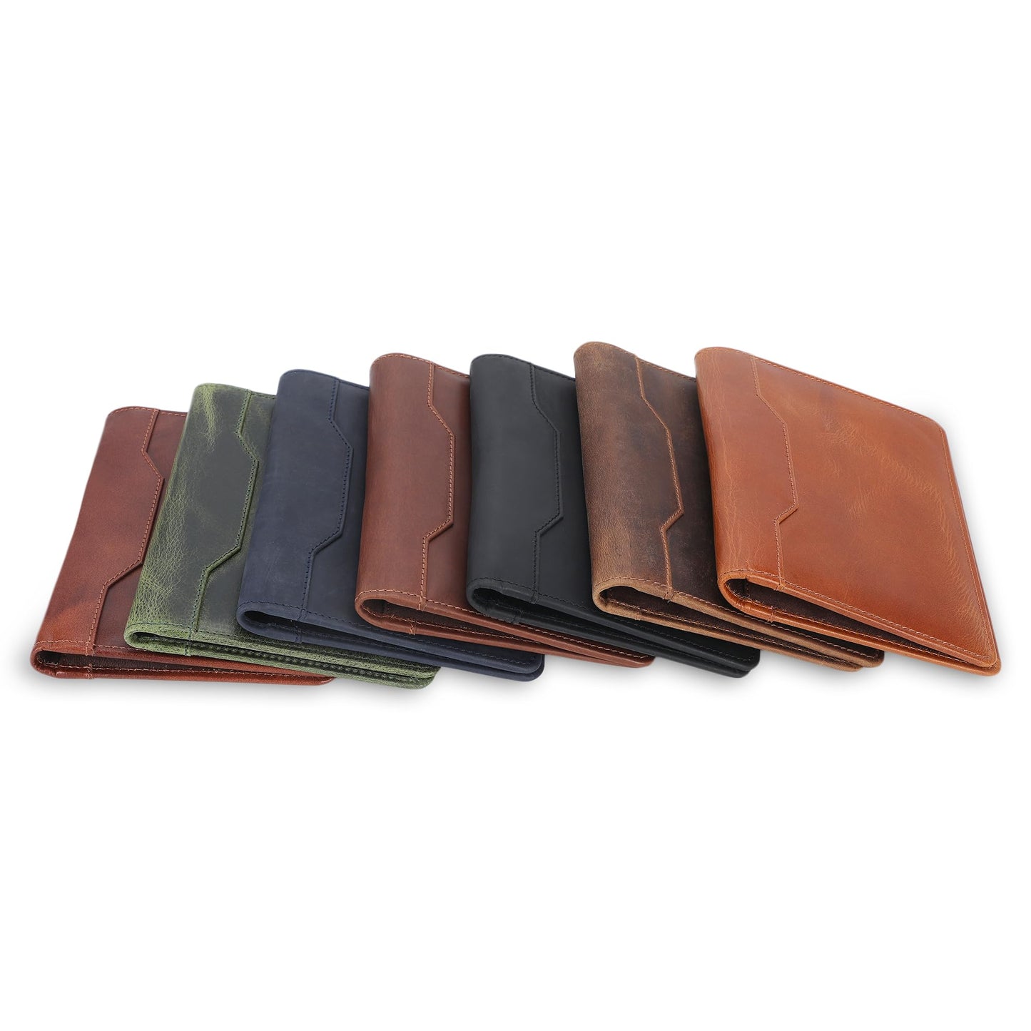 CestAntiQ Leather Junior Padfolio for Men Women Business Portfolio Folder Compact 5 x 8 Legal Pad Organizer with Pen Loop Professional Resume Interview Document Holder Padfolio (Green)