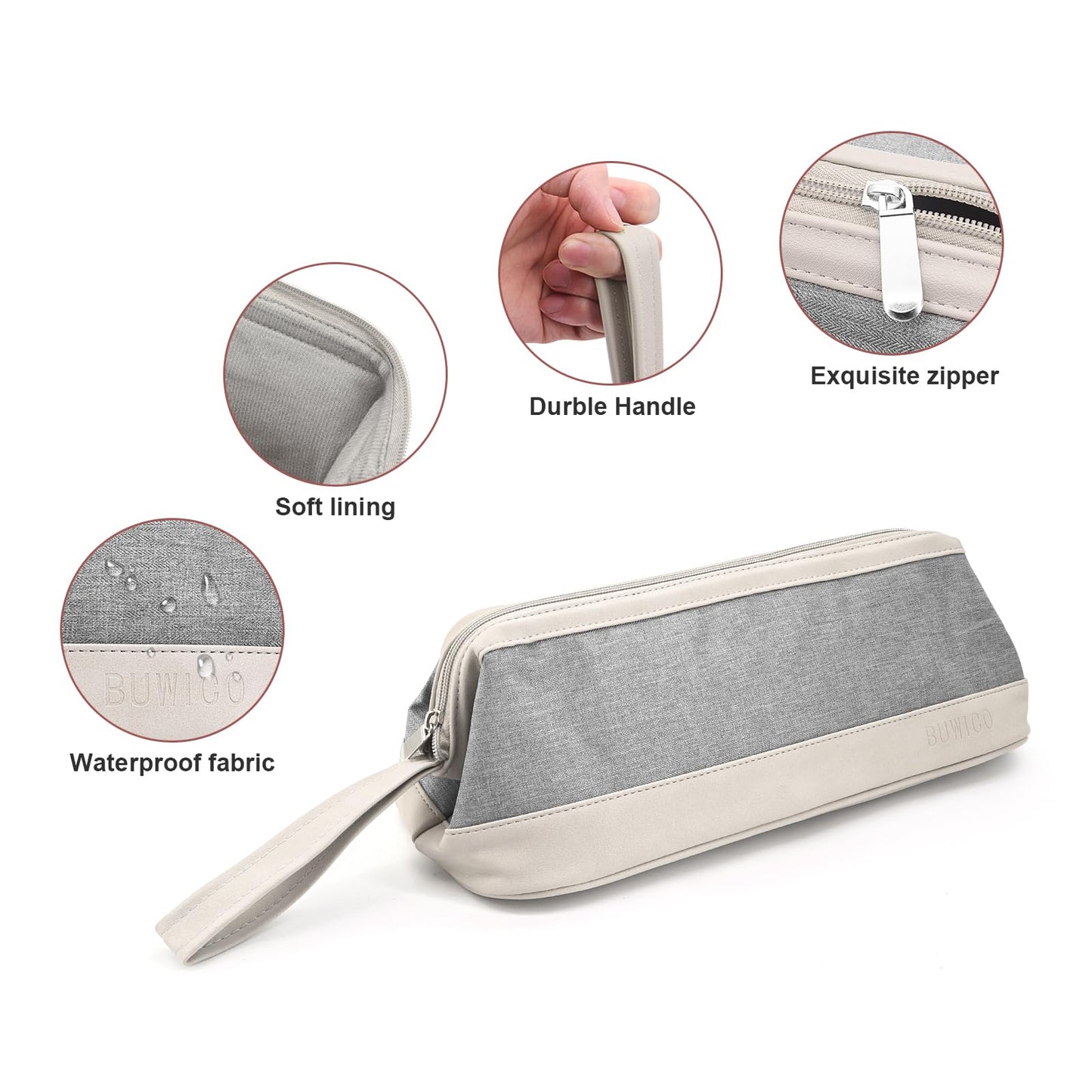 Buwico Travel Case for Dyson/Shark Flexstyle Hair Styler - Travel Pouch for Complete Styler and Attachments (Patent Pending)