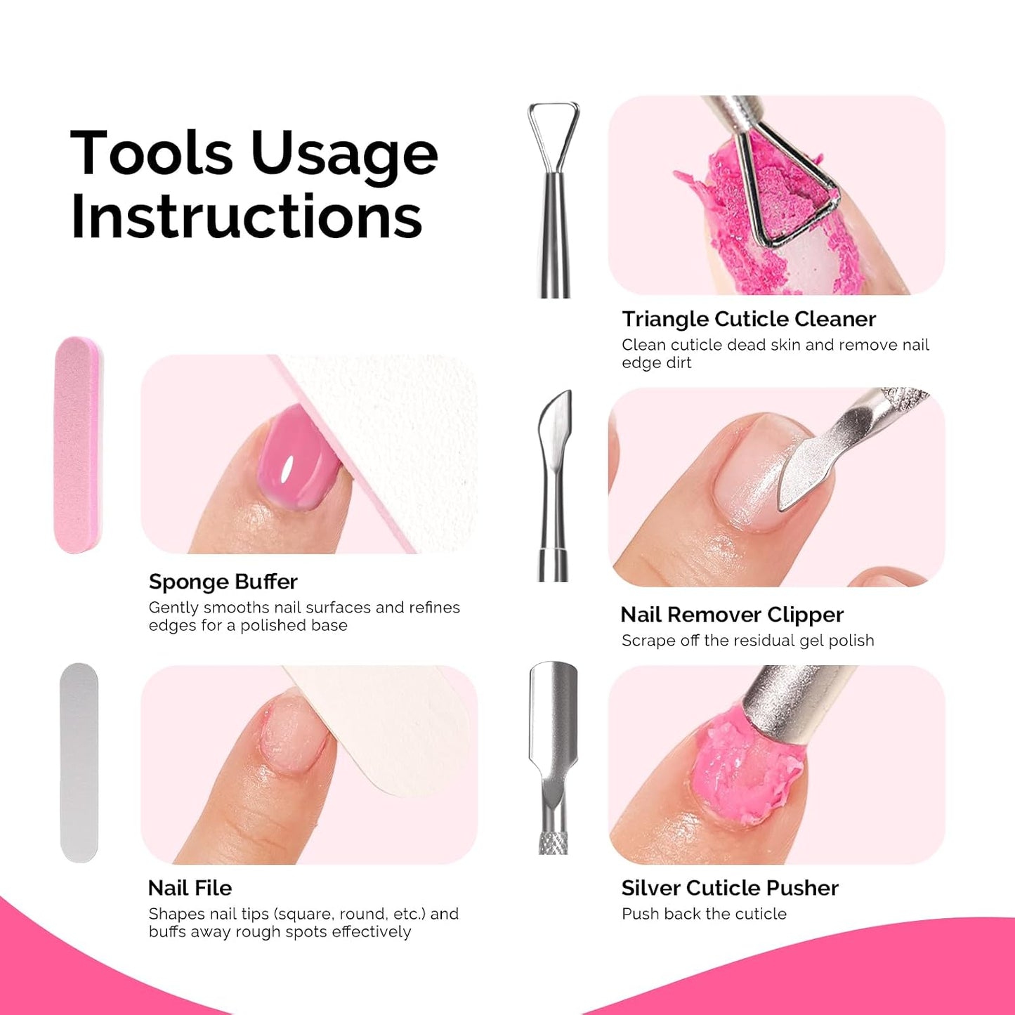 Gel Nail Polish Remover Kit - Quick 5-Minute Removal, No Soaking Needed | 15ml