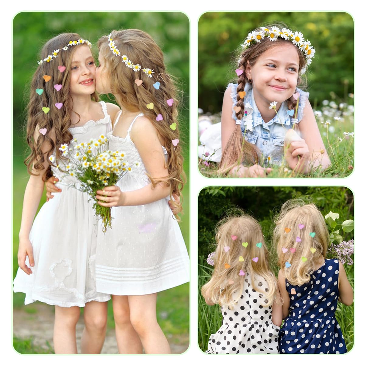 150 pcs Colorful Mini Flower Hair Clips Small Claw Clips Cute Hair Clips for Girls Hair Accessories for Women Girls Toddler