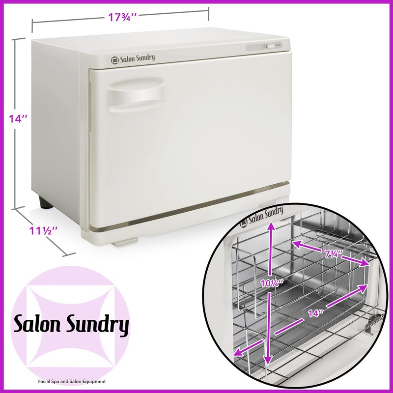 Salon Sundry Professional High Capacity Hot Towel Warmer Cabinet - Facial Spa and Salon Equipment - White