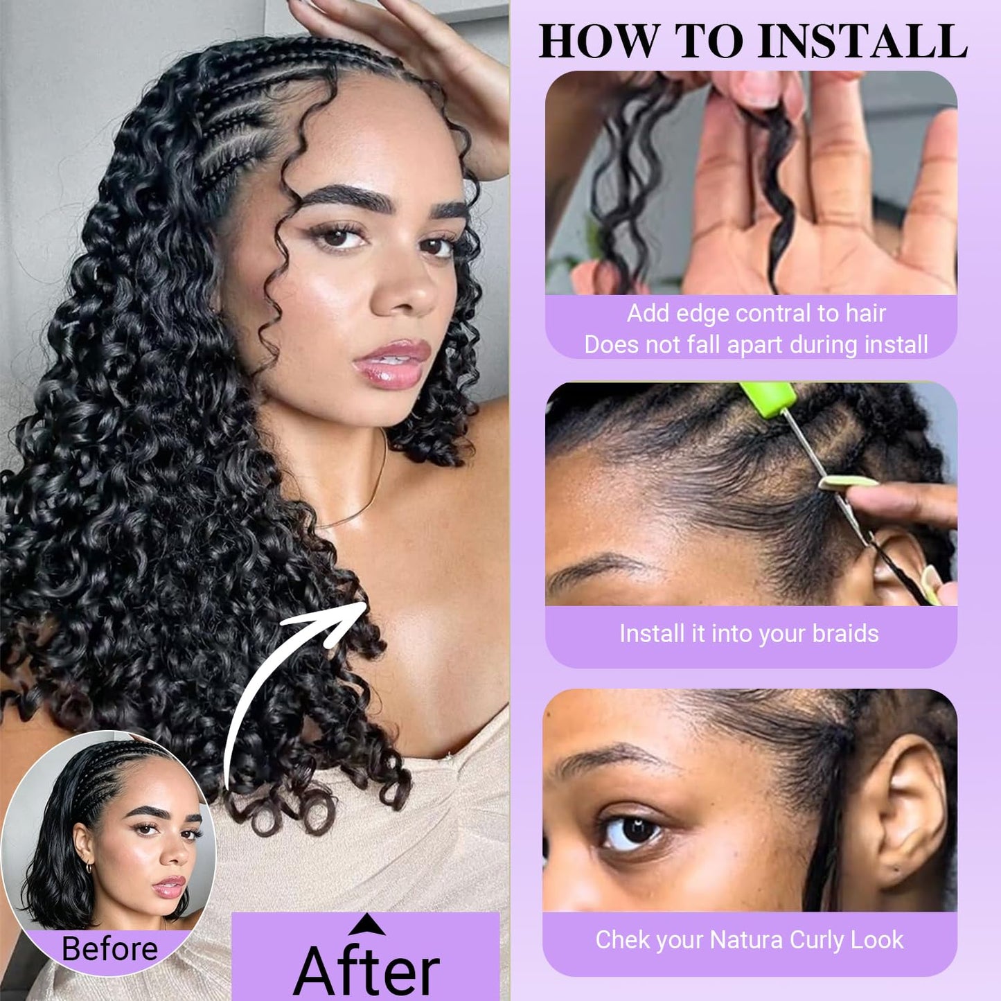 Sterly Burmese Curly Crochet Human Hair for Black Women 120g Miracle Konts Crochet Human Hair Bundles 18 Inch Pre-Separated Feather Crochet Hair Premium Reusable Natural Black