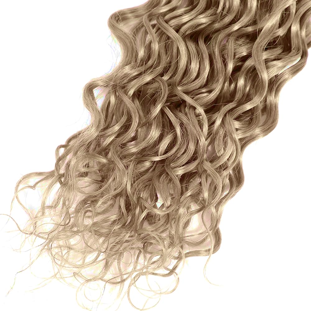 Ash Blonde Bundles Human Hair Blonde Water Wave Bundles 20 22 24 inch #22 Water Wave Bundle 150g