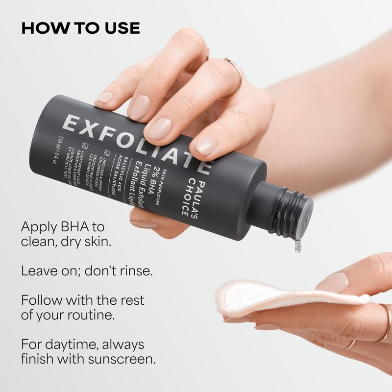 Paulas Choice--SKIN PERFECTING 2% BHA Liquid Salicylic Acid Exfoliant--Facial Exfoliant for Blackheads, Enlarged Pores, Wrinkles & Fine Lines, 4 oz Bottle