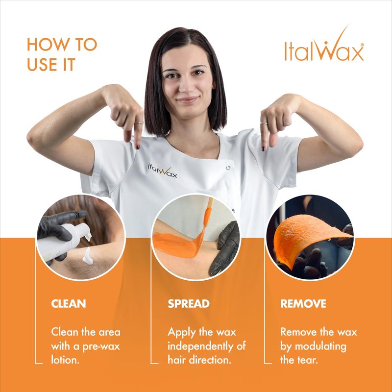 Italwax Top Line Coral Hard Wax Beads 1lb (450 g) – Creamy Strong Grip Wax for Bikini & Coarse Hair, Suitable for Sensitive Skin, Professional Use – Made in Italy