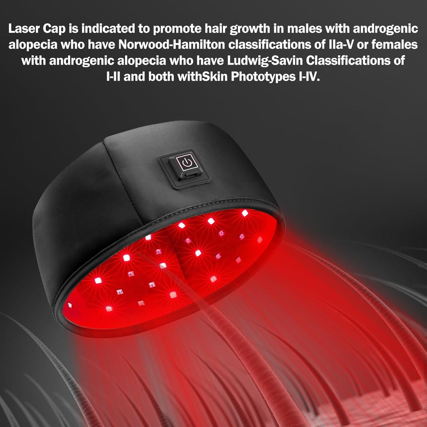 Laser Cap - FDA Cleared Red Light Therapy for Hair Growth | Full Scalp Coverage, 650nm Wavelength