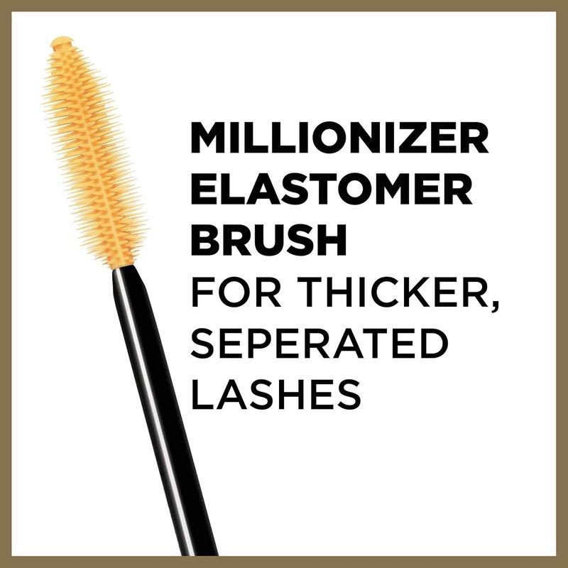 L’Oreal Paris Voluminous Million Lashes Mascara - Collagen-Infused, Amplifying Brush, Black, 0.30 Fl Oz.