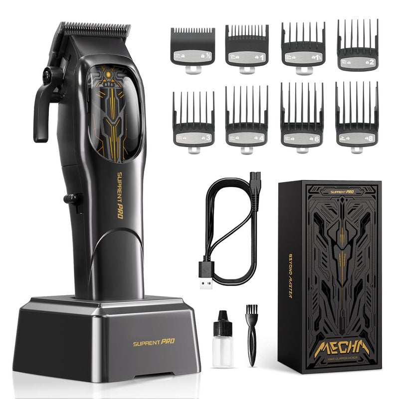 SUPRENT Professional Hair Clippers for Men- High Torque Brushless Motor with Diamond-Like Carbon Coating Ceramic Blade,