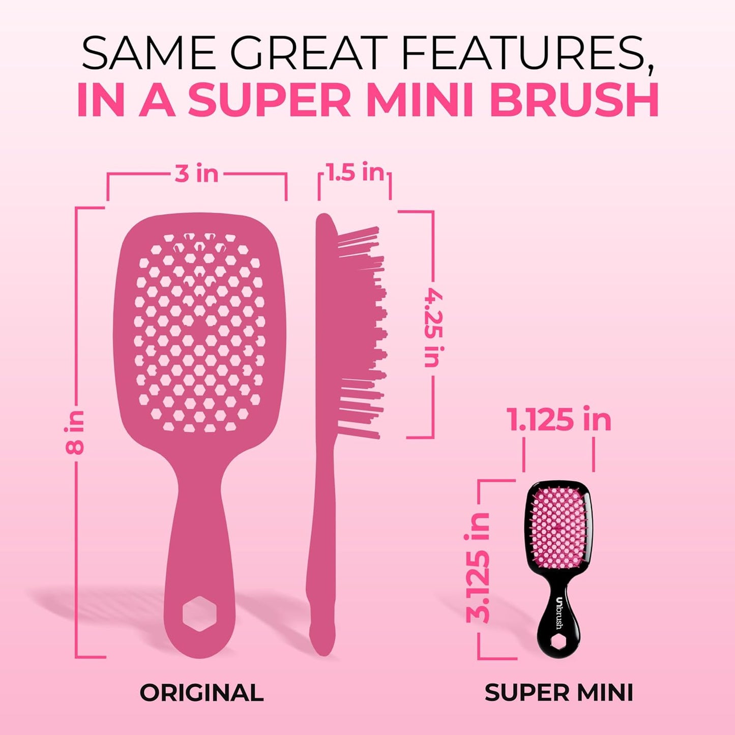 Mini Hair Brush Keychain - FHI Heat Collectible Charm for Bags & Keys | Perfect Accessory for Beauty Lovers