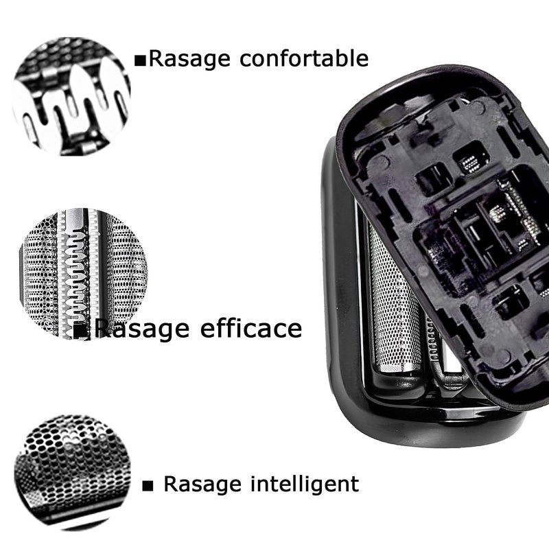 Series 5 Series 6 53B Shaver Replacement Head for New Gens S5 S6 Razors, 53B Wet and Dry Replacement Foil and Cutter for Braun Electric Shaver S5 S6 5409 5762