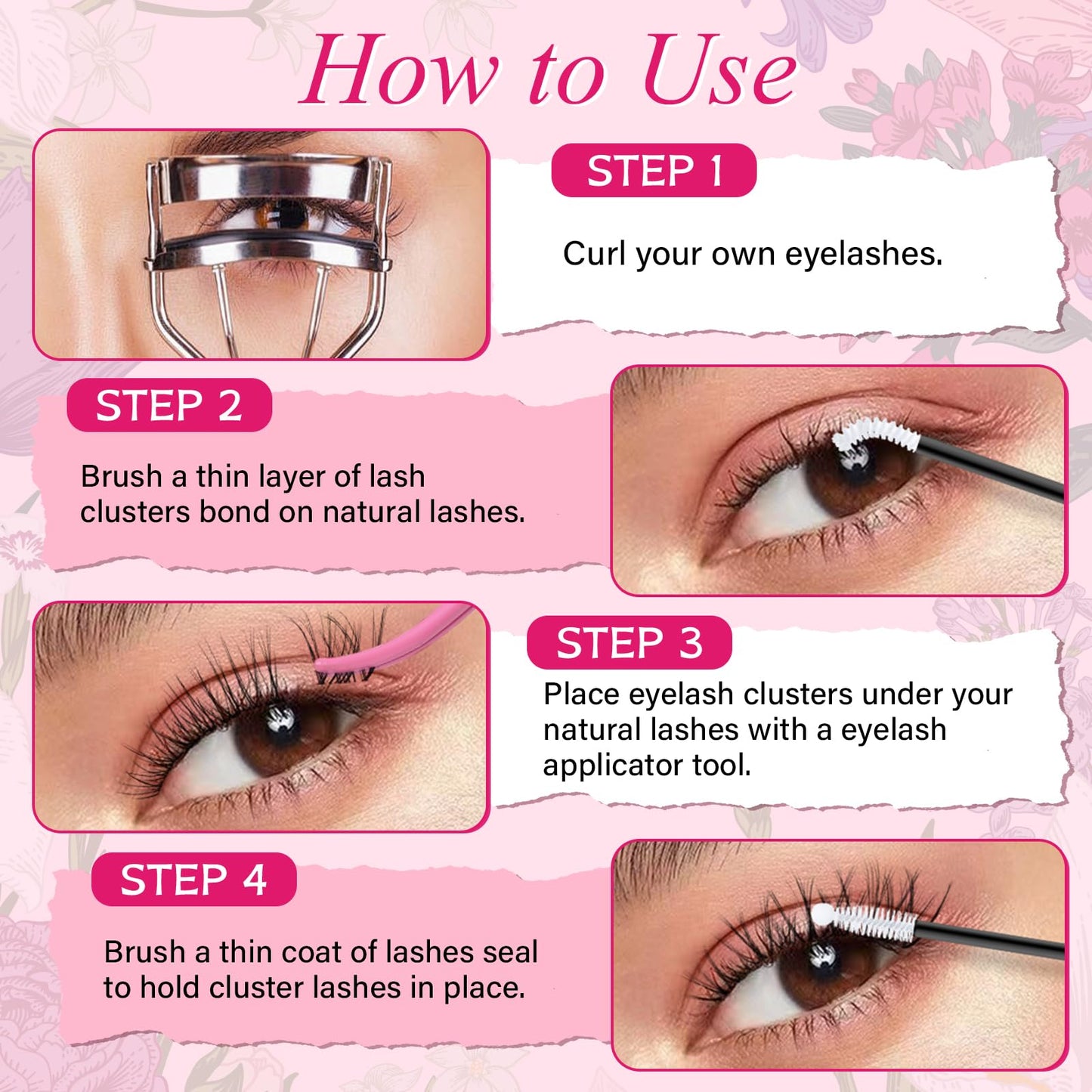PROLASHBEAUTY Spider Lash Clusters Breeze Eyelash Clusters Natural Lash Clusters Wispy Lashes D Curl Lashes Clusters with Super Thin Band Natural Look Reusable Soft & Comfortable (Breeze, 8-16mix)