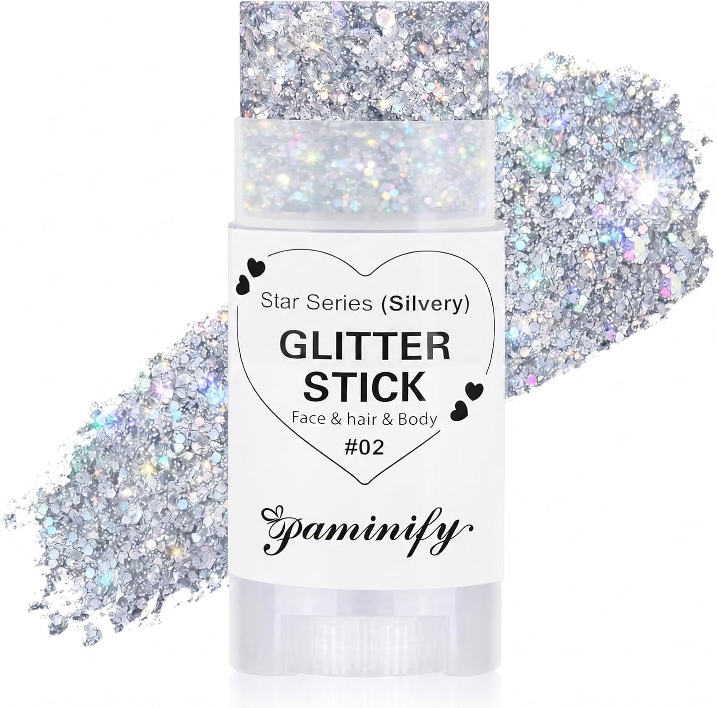 Purple Hair Glitter Stick - Waterproof Body & Face Glitter for Mardi Gras | Rave & Festival Accessories
