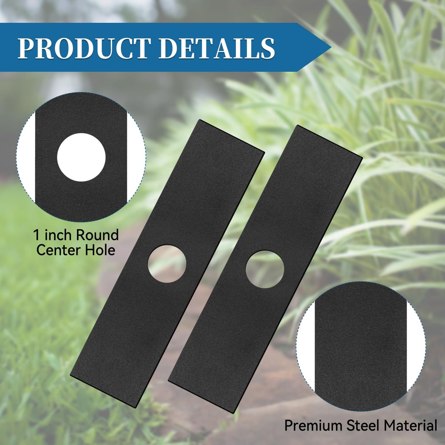 Bularie 613223 Edger Blade Compatible with S-tihl R-yobi Troy-Bilt Echo Edger - 7-3/4" x 2" Edger Blade Attachment for Trimmer Weed Eater, Replace 791-613223B 791-613223 40-143 - 2 Pack