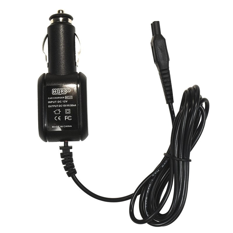 HQRP Car Charger DC Adapter Power Cord Compatible with Philips Norelco RQ1160, RQ1160CC, RQ1150, HQ560, HQ568, HQ586, HQ9171, HQ9190, PT730, PT860, PT870 Razor/Shaver