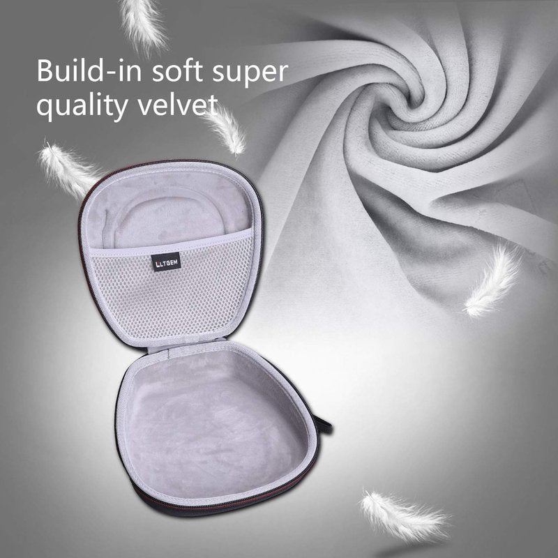 Headset Headphone Case Compatible with Logitech H390, H430, H570e, Zone 300, Zone 301 or JLab Go Work, JIAMQISHI, EAGLEND Headset, Black+Gray(Case Only)