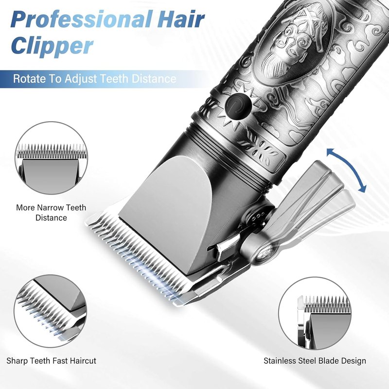 Professional Hair Clippers - Men's Beard Trimmer & Grooming Kit | Electric Razor & Cutting Machines Set