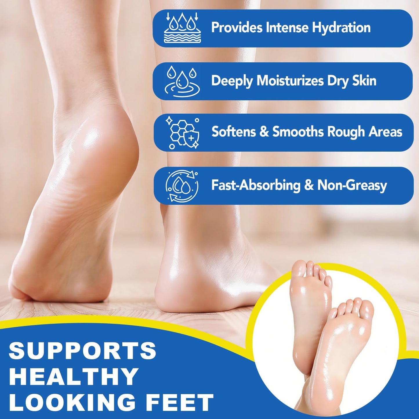 Urea Cream 60% with Salicylic Acid 2% Urea Foot Care Stick, Foot Cream for Dry Cracked Feet, Heels, Knees, Hands, Elbows, Feet Moisturizer Stick for Callus Remover & Skin Softener (40g (Pack of 2))