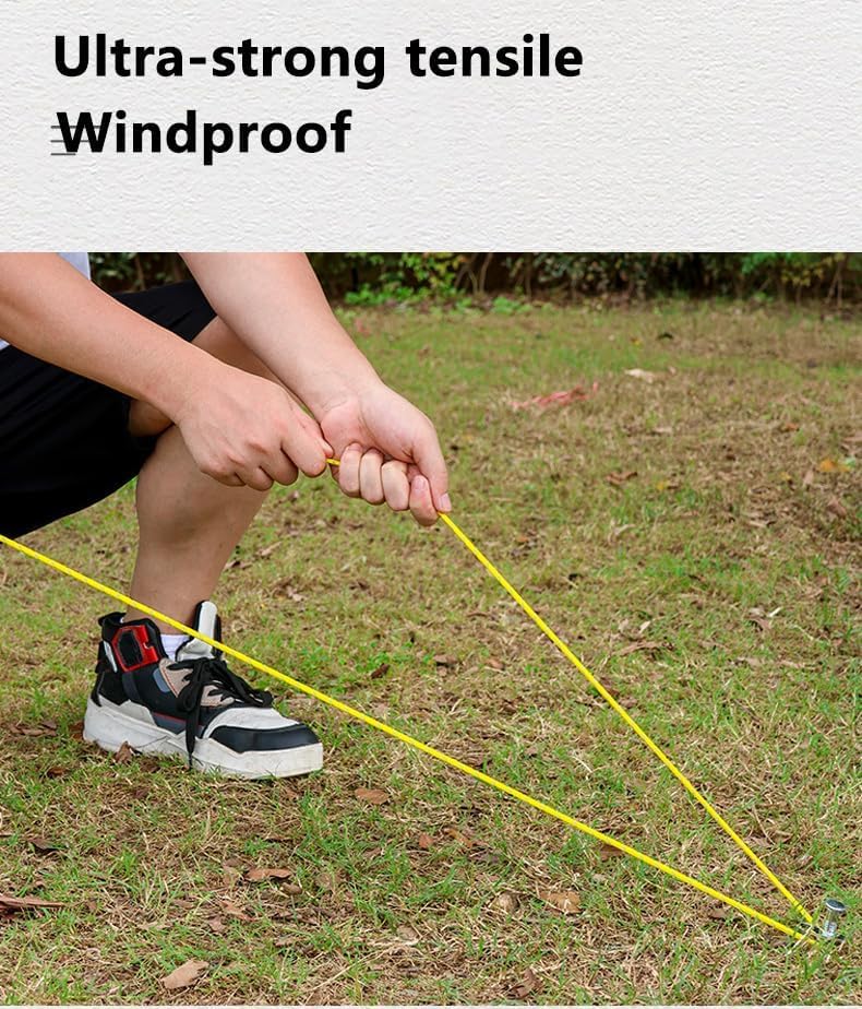 Luminous High Reflective Tent Rope - Durable 4mm Multi-Function Camping Ropes | 4Pcs Set