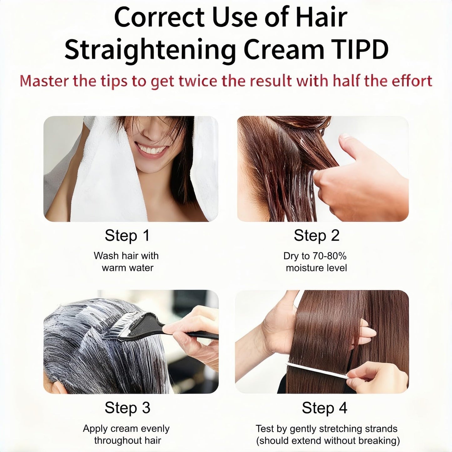 Straight Guard Smoothing Styling Cream, Shiny Hair, for Frizz Control and Silky Straight Hair, Gentle Straightening