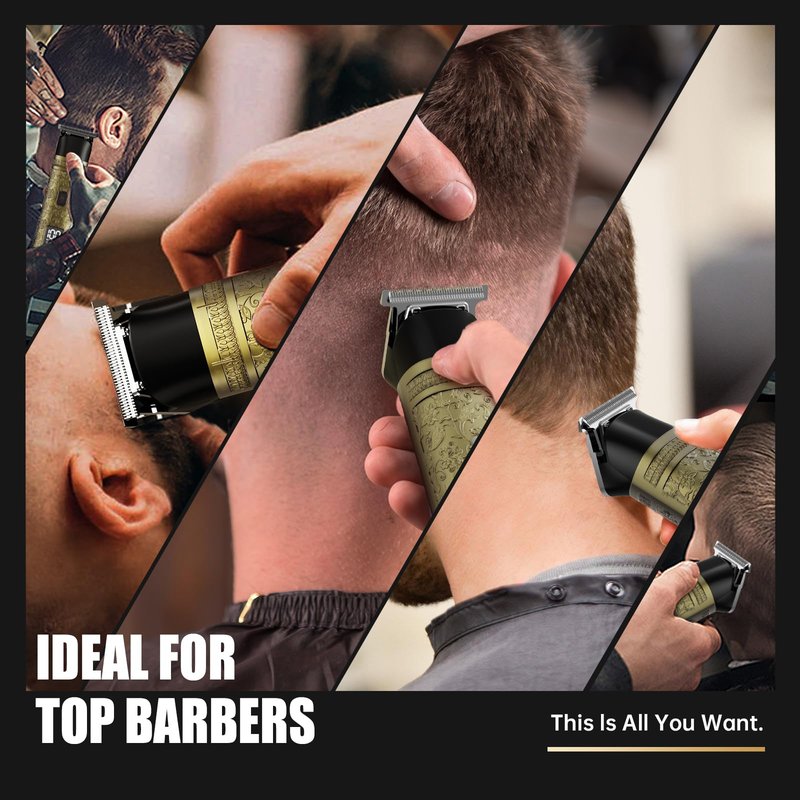 Ourcec Hair Clippers for Men Professional Mens Hair Clippers Zero Gapped Cordless Haircut Grooming Kit with LCD Display T Liners Shavers Edgers Clipper for Hair Cutting