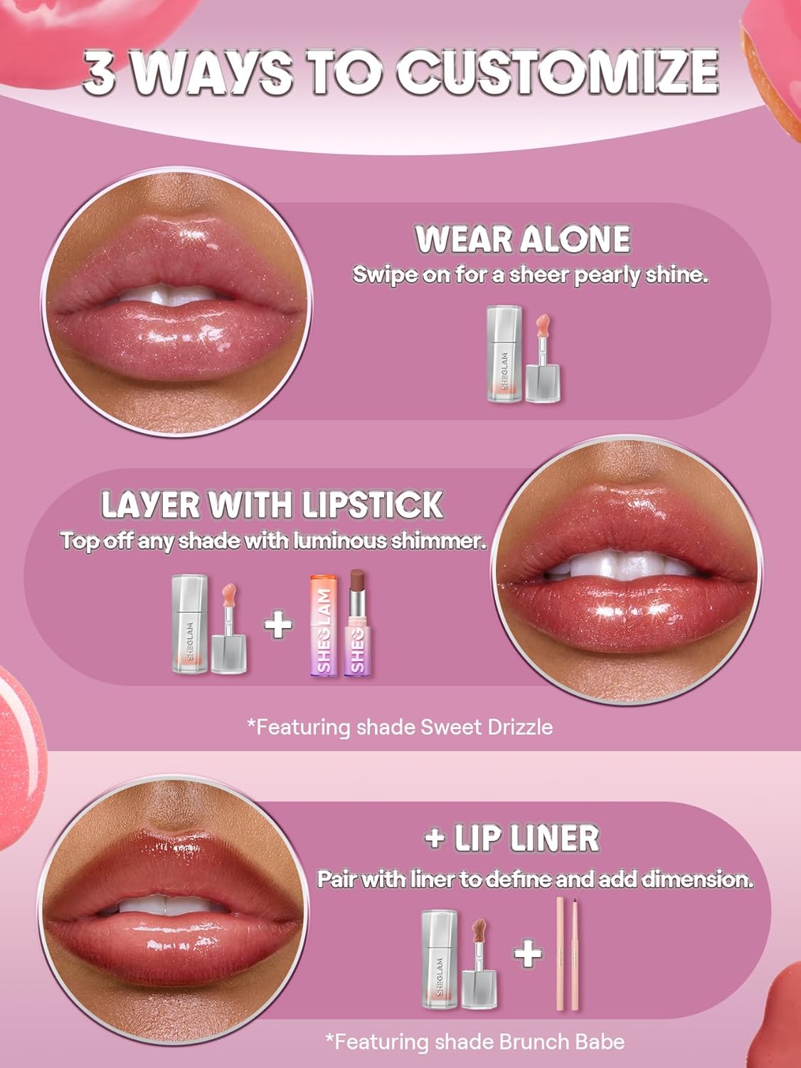 High Shine Finish Moisturizing Lip Gloss - Bananas Foster Flavor | Glass Lock Formula