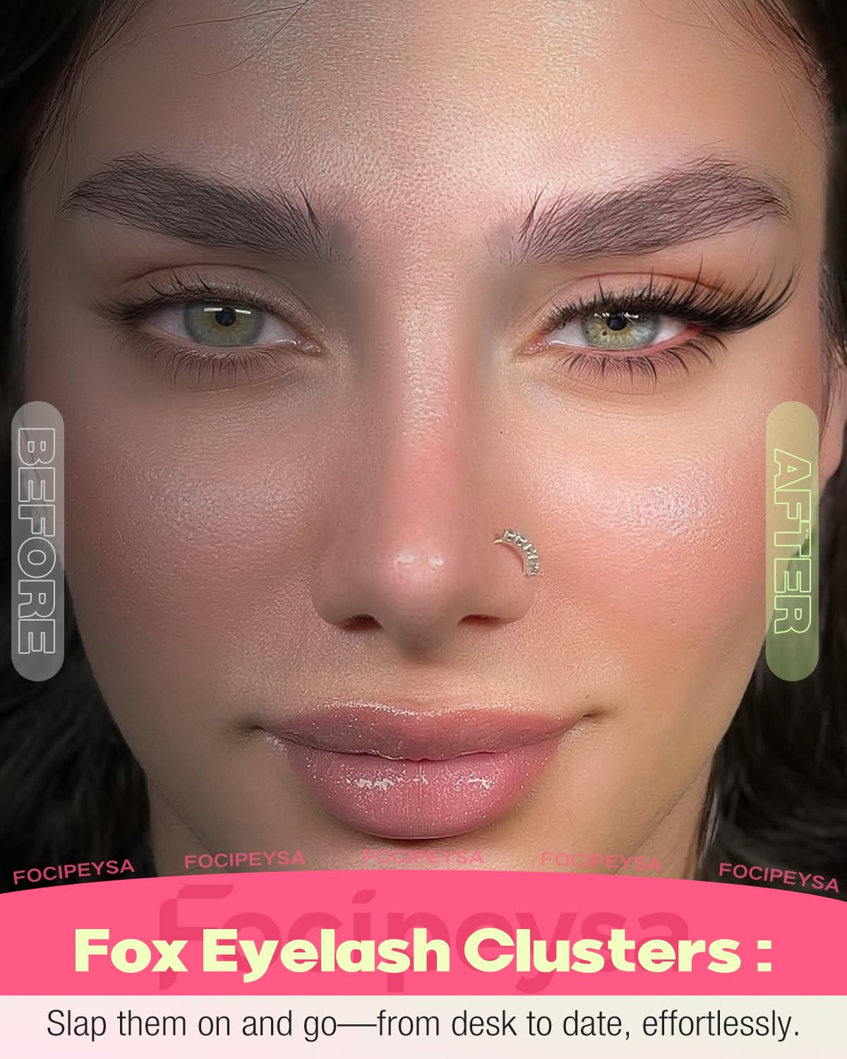 Wispy Lash Clusters - Spiky Eyelash Extensions for Fox Eye Look | 10-18mm Individual Lashes