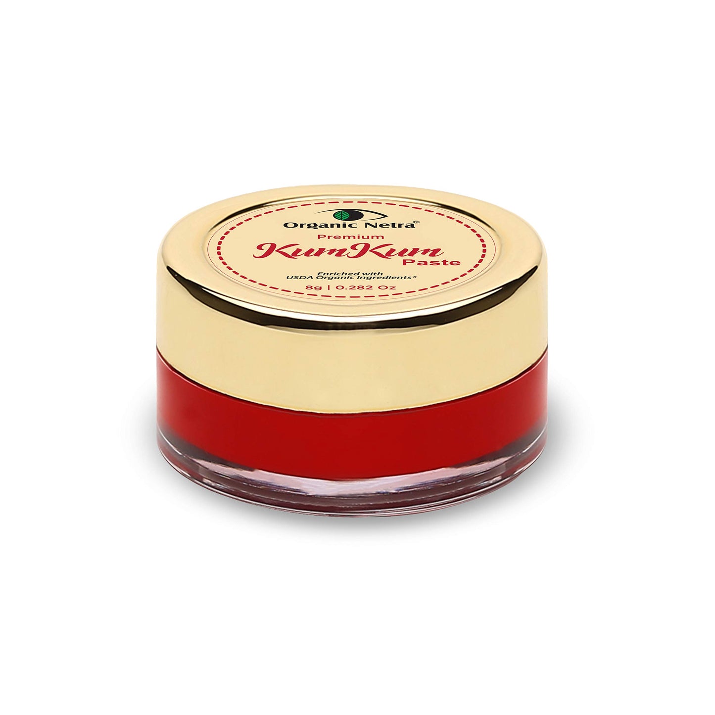 Organic Netra Sindoor/Kumkum Paste | Waterproof Long Lasting, Smudge Proof Sindoor | Pure and Natural Deep Maroon Colour, Long lasting | Enriched with Natural and Organic Ingredients, 0.2 Oz