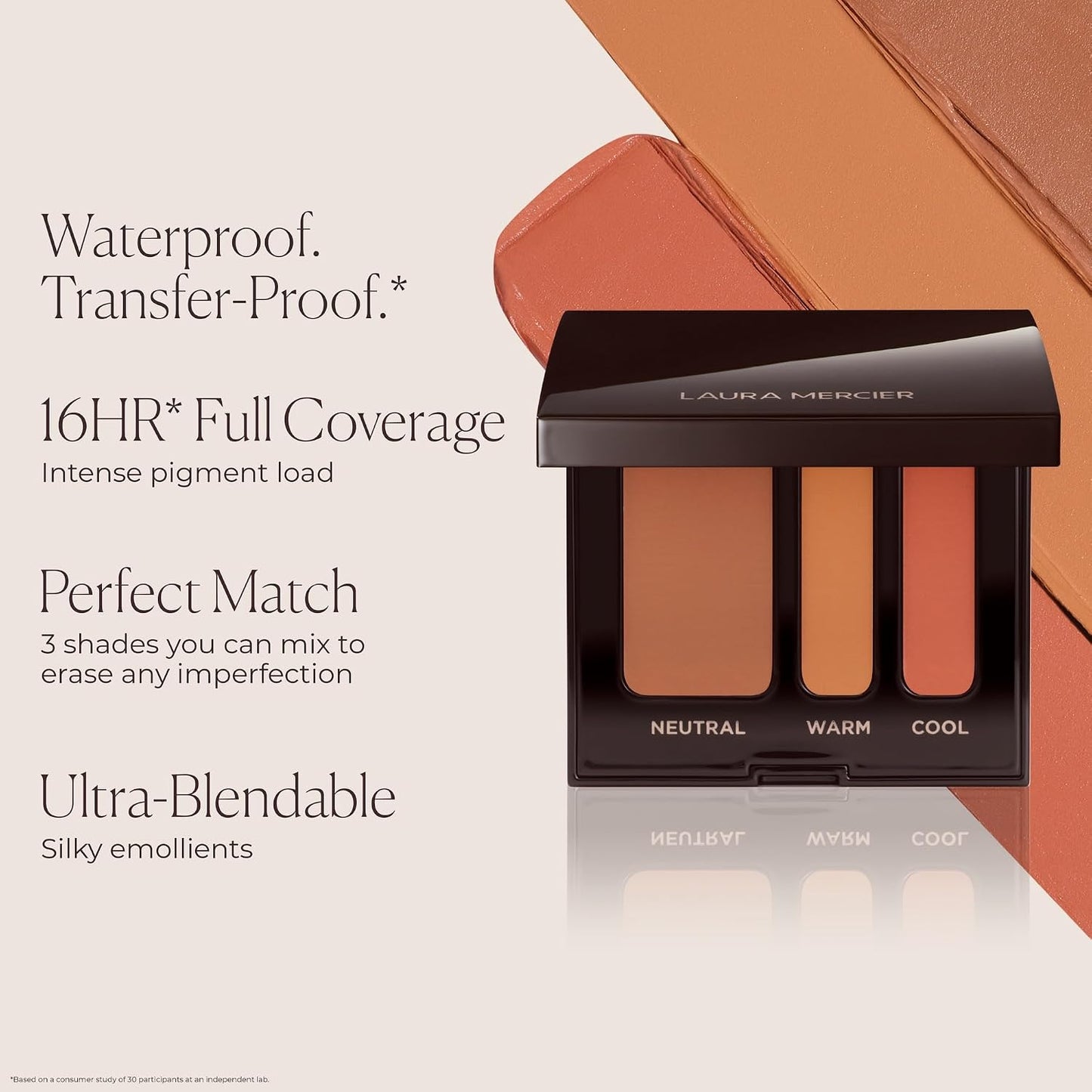 Laura Mercier Secret Camouflage Concealer - Customizable Full Coverage Cream, 16HR Wear, Natural Matte Finish | Multi-Tone Compact