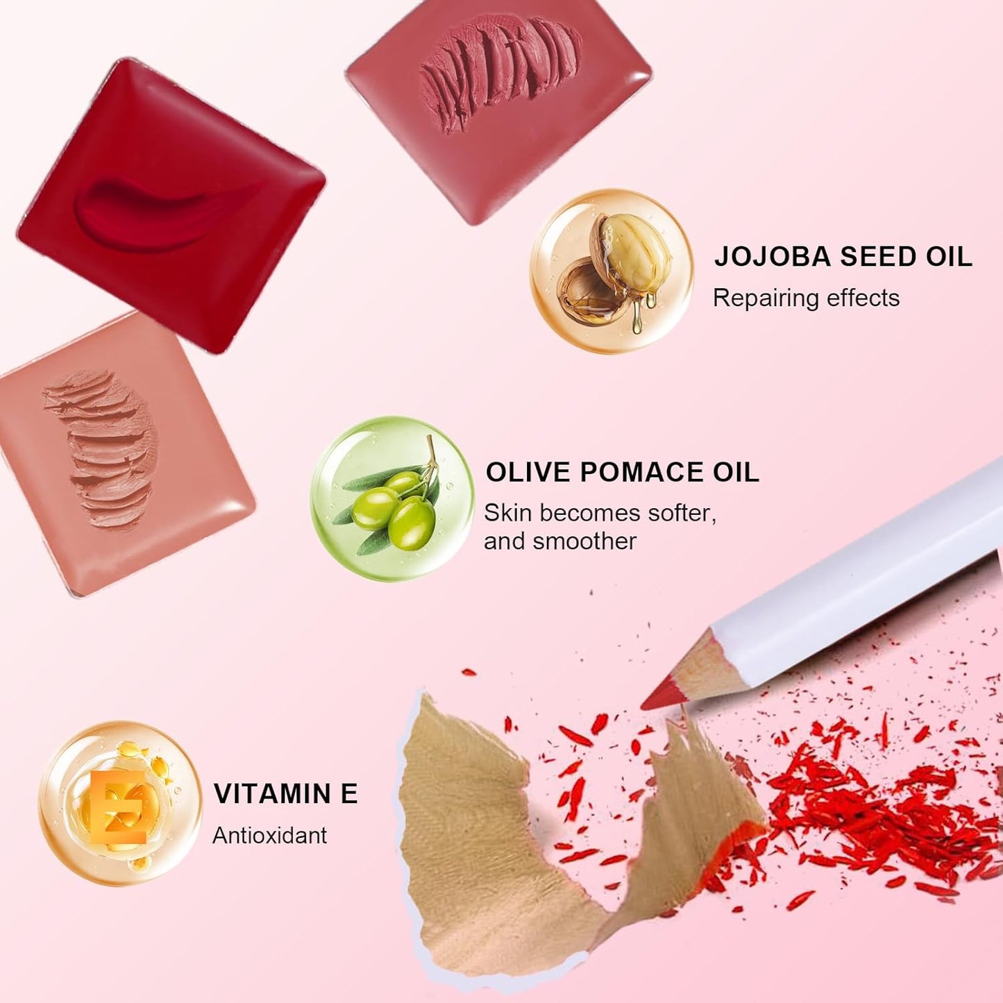 O'CHAIN Matte Lipstick Palette - 12 Colors & Lip Liners | Long-Lasting Waterproof Velvet Set for Women
