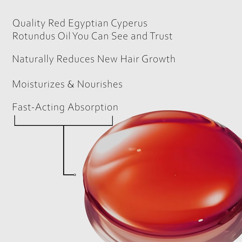 Hadirose Red Egyptian Cyperus Rotundus | Hair Removal Serum | Concentrated Pure Red Saad Oil | Hair Growth Inhibitor | Post-Wax Care | 3 Scents | Made in the USA. (Unscented)