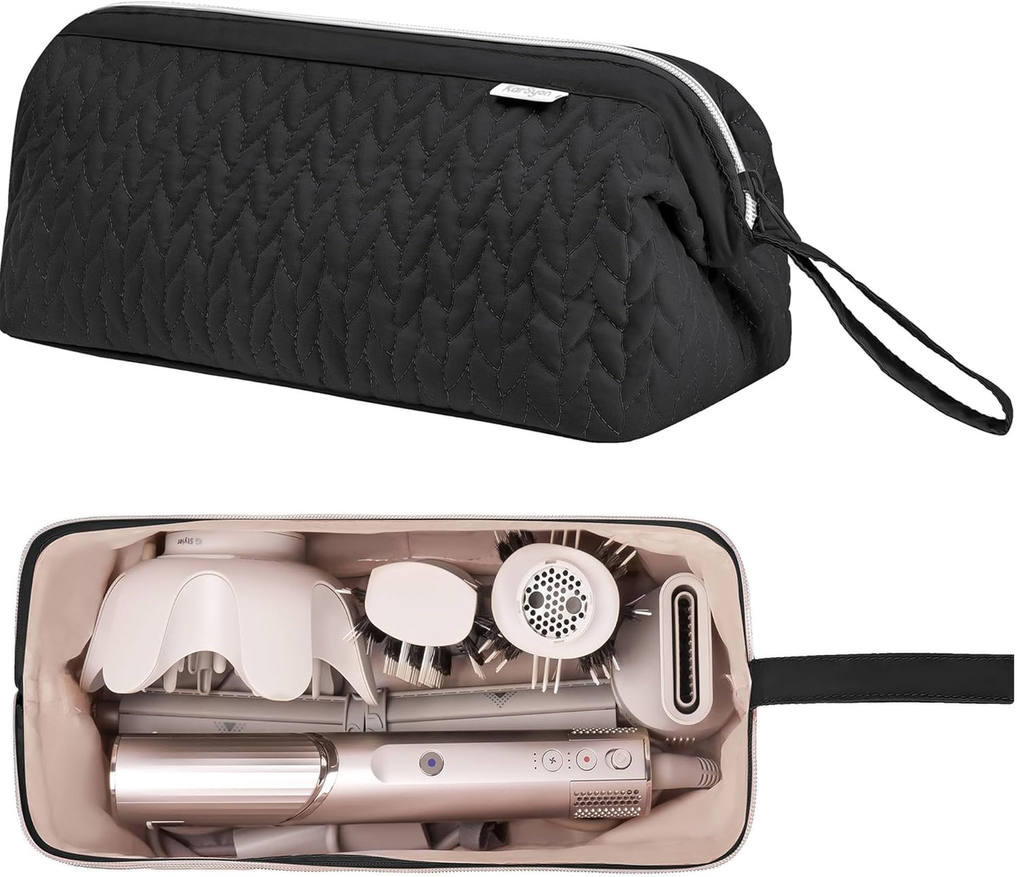 Dyson Airwrap Hair Dryer Case - Shark Flex Style Travel Organizer | Beige