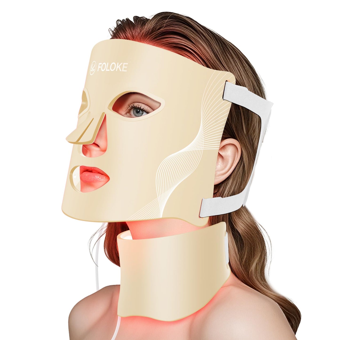 LED Light Therapy Mask Skin Care Mask, LED Red 630±5nm & NIR 830nm Wavelength for Home Use (OLIVE) (Cobalt Blue)