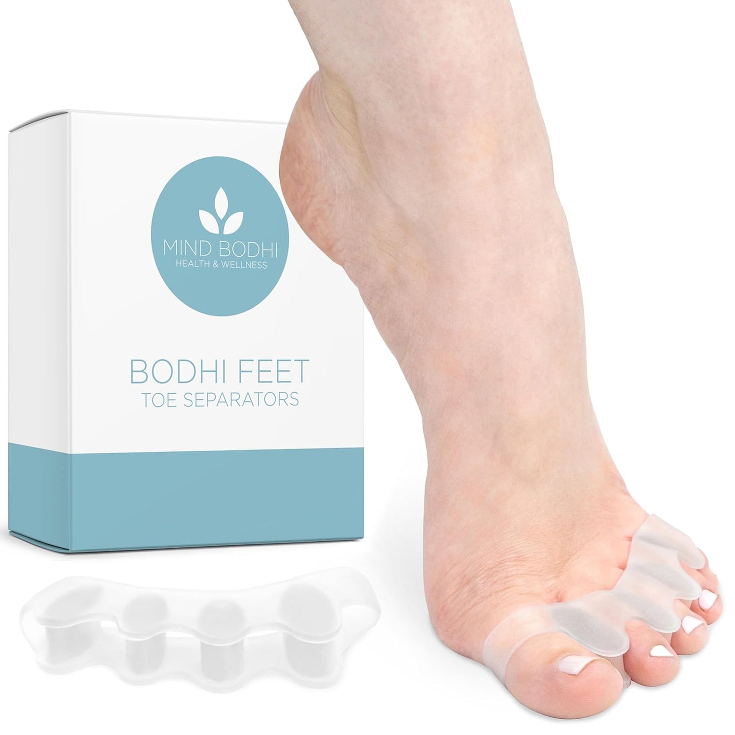 Toe Separators for Men and Women - Comfortable Blue Toe Spacers for Alignment | Regular Size