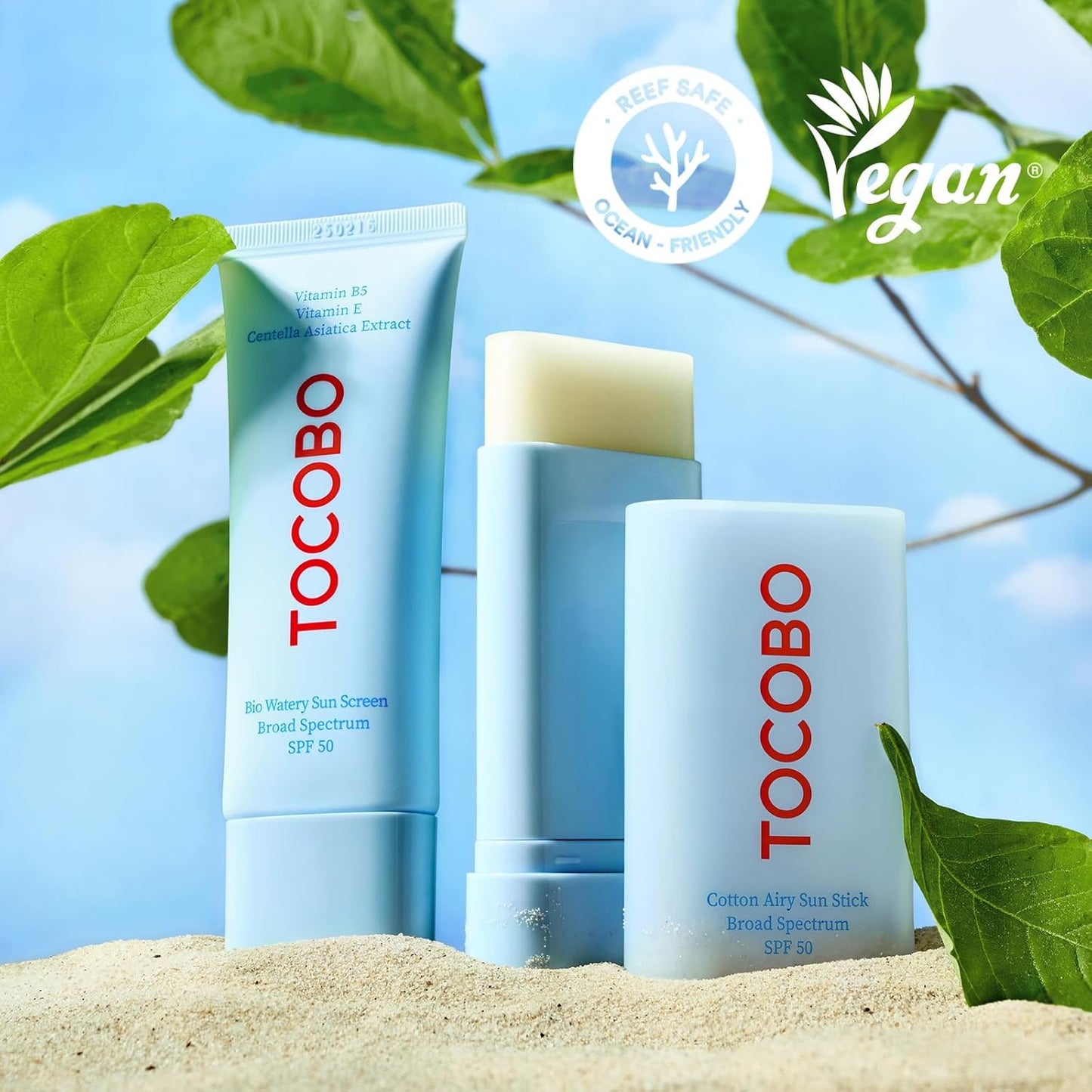 Korean Suncare Dual UV Set - Cotton Airy Sunstick & Bio Watery Suncream Pack | SPF Protection