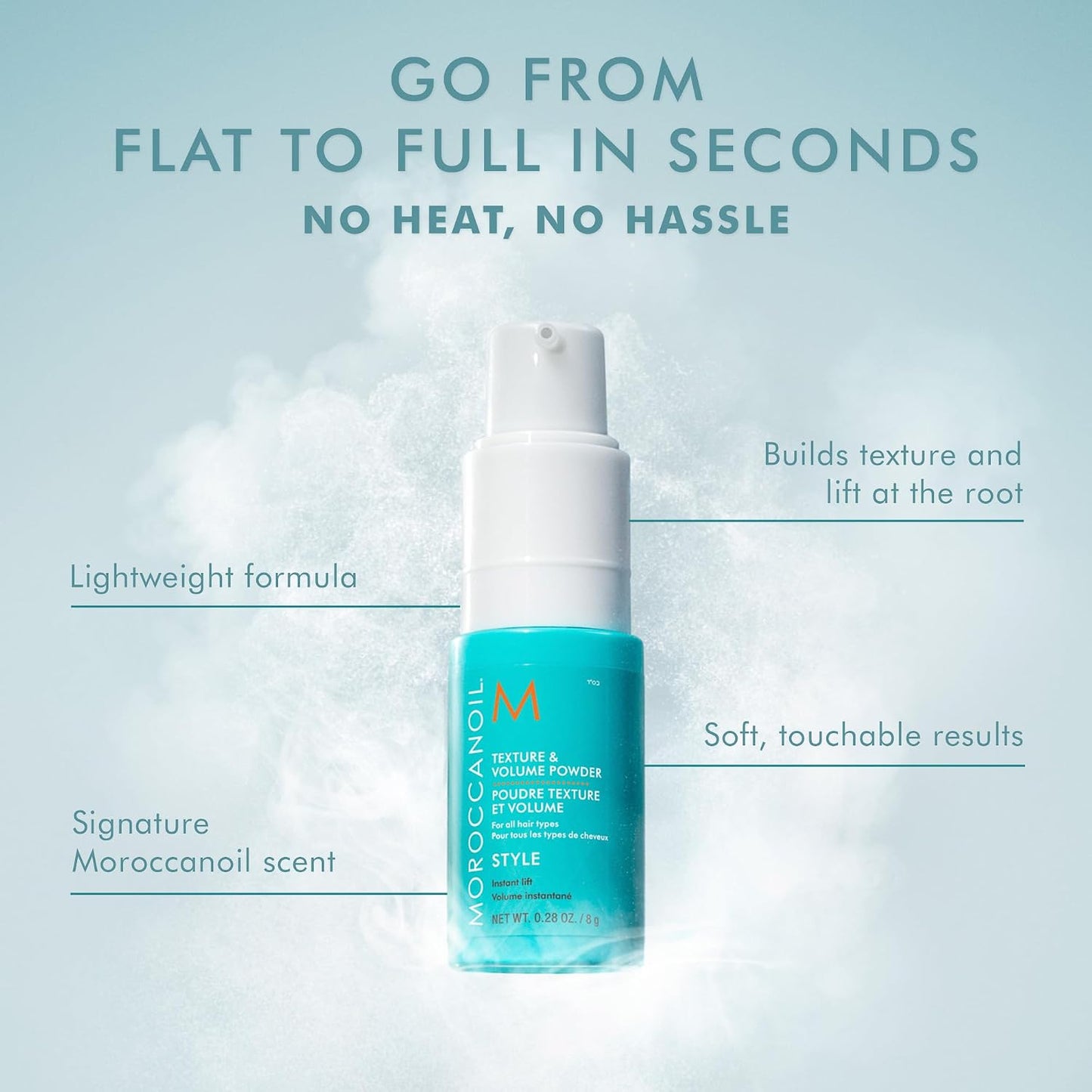 Moroccanoil Texture & Volume Powder - Lightweight Hair Styling Powder | 0.28 Fl. Oz.