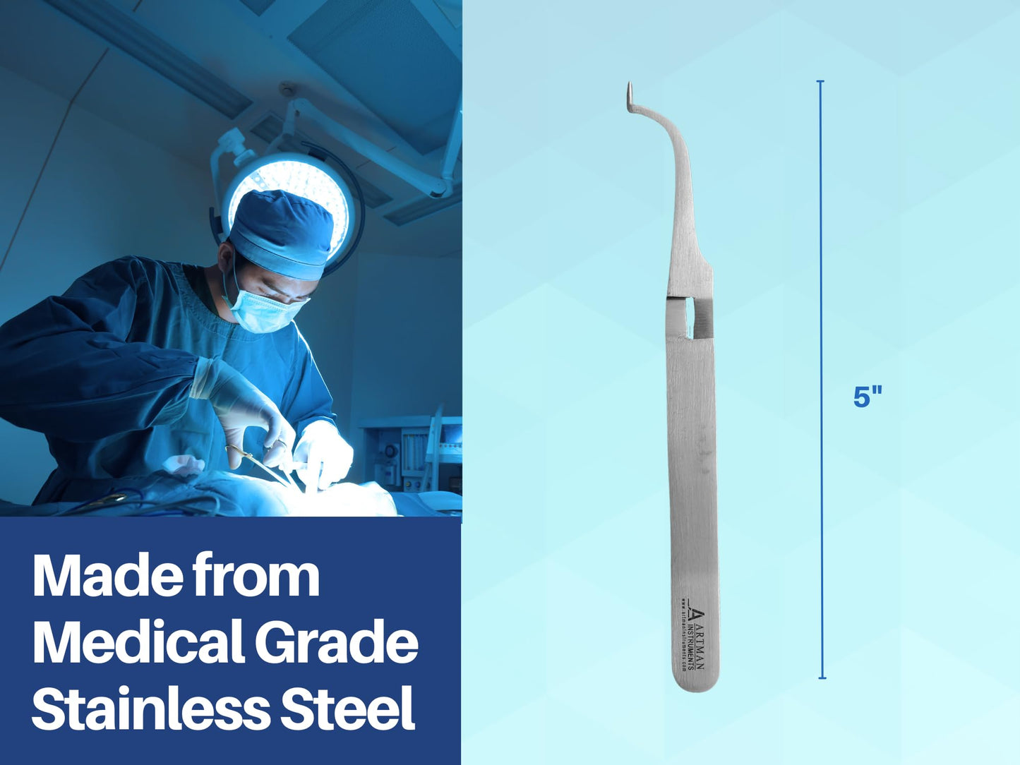 ARTMAN INSTRUMENTS Dental Orthodontic Buccal Tube Tweezer – Precision Bonding & Bracket Placer Holder, Stainless Steel Buccal Tube Placer for Accurate Orthodontic Applications