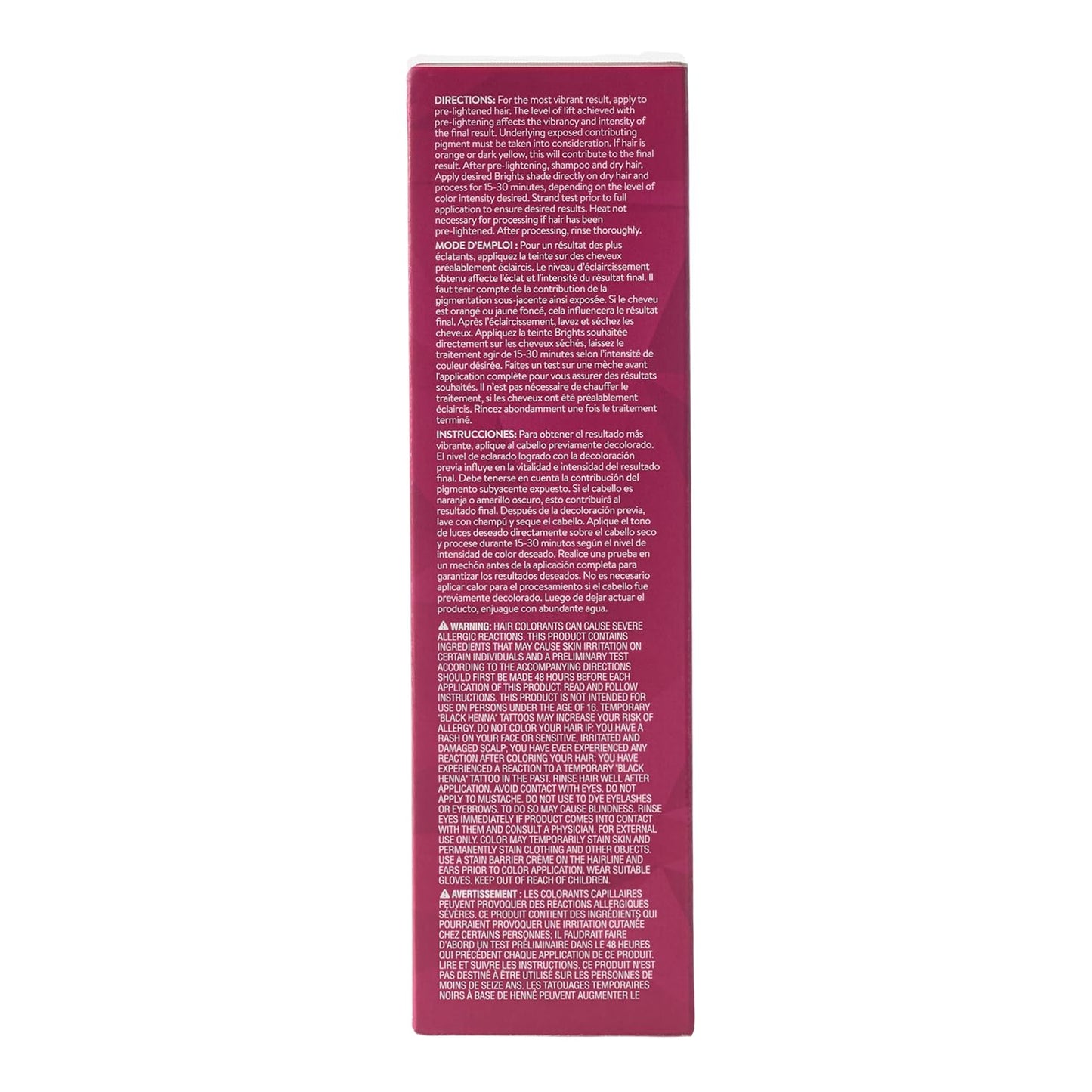 Brights Semi-Permanent Hair Color - Garnet Shade for Vibrant, Long-Lasting Color