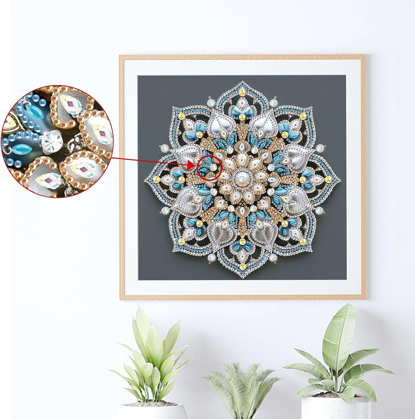 5D DIY Diamond Painting Kit - Mandala Flowers Art Set for Home Decor | Perfect Gift for Adults