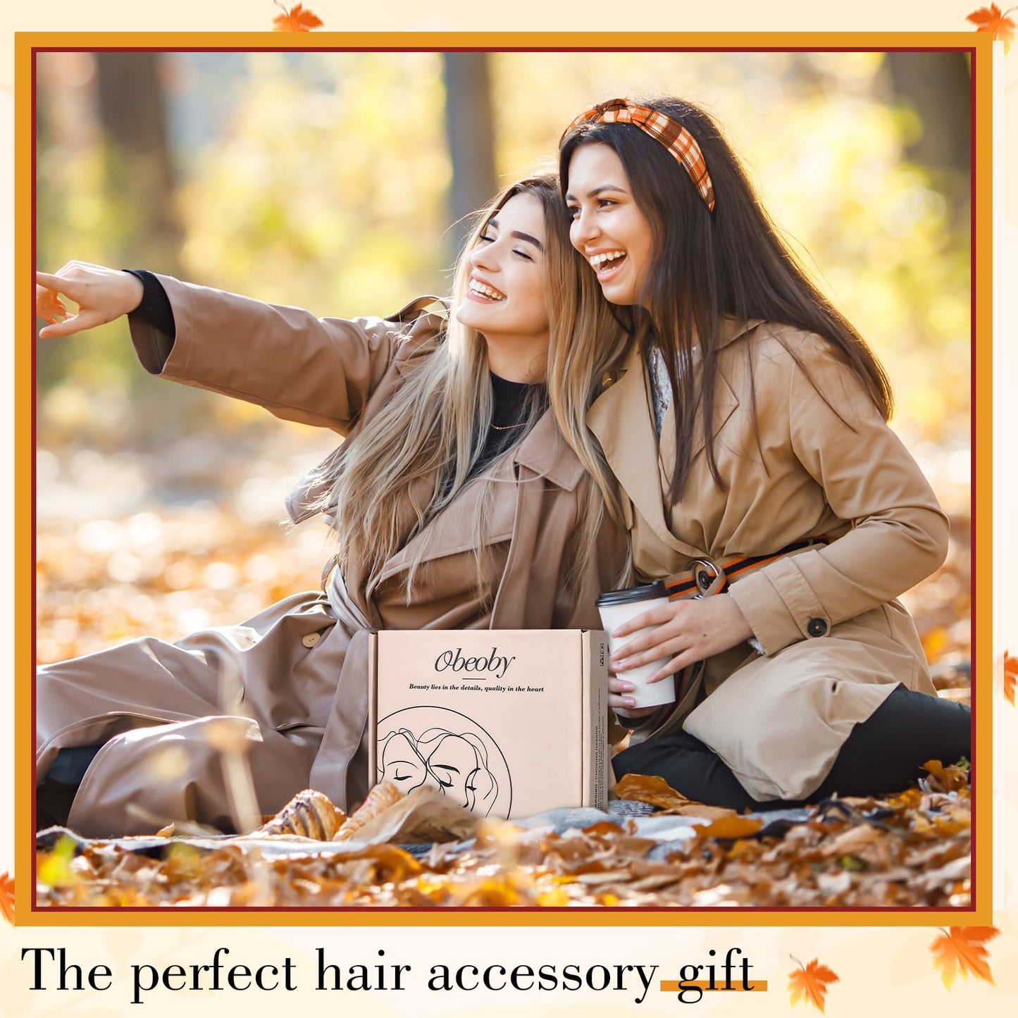 obeoby Fall Headbands for Women, Thanksgiving Knotted Headband Holiday Hairbands for Women Girls Autumn Festive Gift