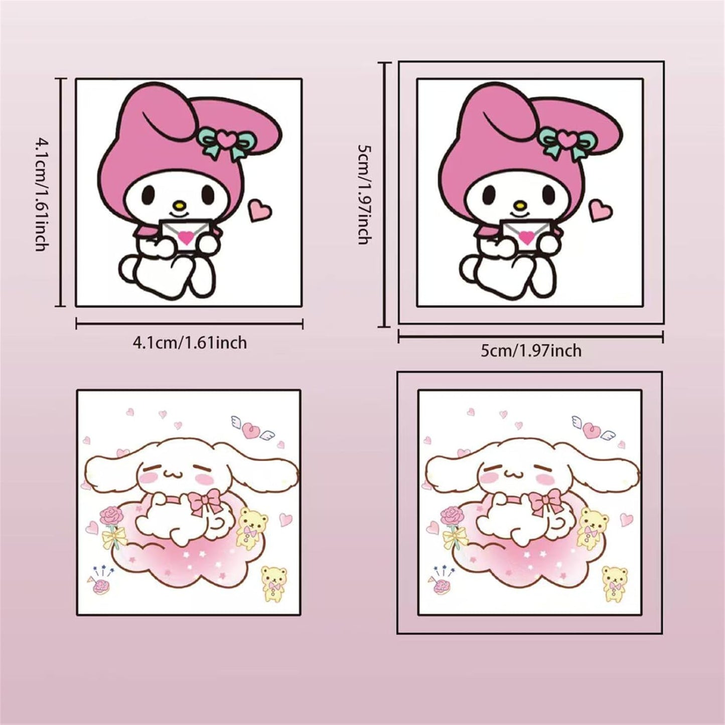 Cute Sanrio Temporary Tattoos - 20PCS Waterproof Cartoon Stickers | Fun Kids' Party Supplies