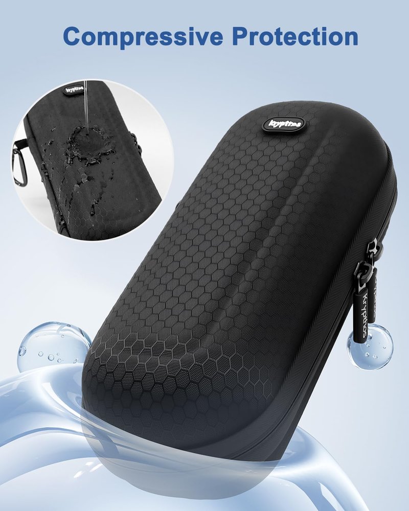 Krypthos Large Double Travel Sunglasses Case with Carabiner – Unisex Protective Eyewear Organizer for Eye Glasses, & Outdoor Use – Hard Shell Storage Case for Men & Women