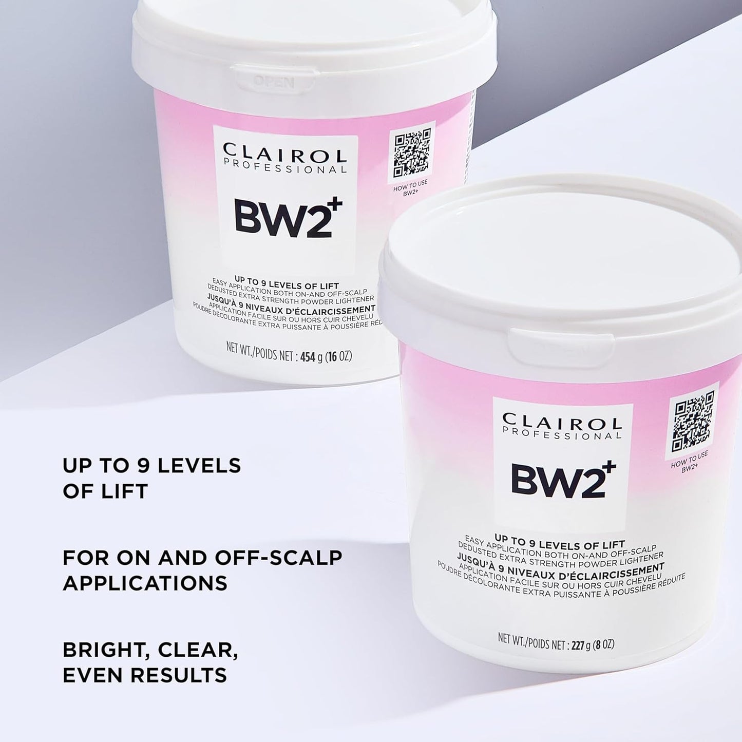 Clairol Professional BW2+ Powder Lightener - Extra Strength Hair Highlights & Lightening, Up to 9 Levels of Lift