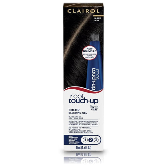 Clairol Root Touch-Up Hair Color Gel - Semi-Permanent Black | Blends Gray Hair | 2 oz