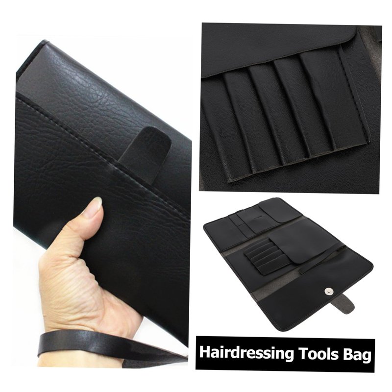 Angoily Foldable Hairdressing Tool Bag 15X10X0.4In Portable Barber Shears Case with Large Capacity for Professional Hairdresser Scissors and Styling Tools Salon and Home Organizer