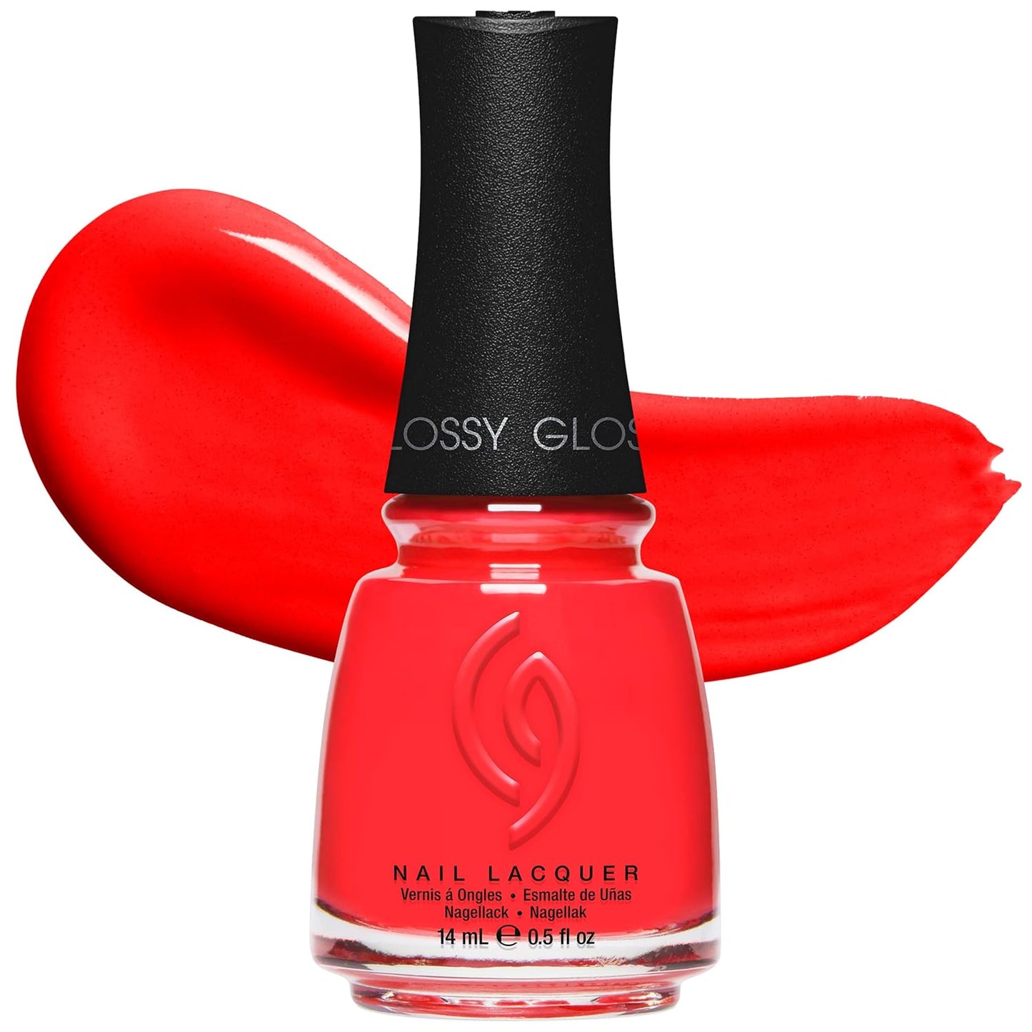 China Glaze Nail Lacquer - Moment in the Sunset Coral Pink Polish | Quick Dry, Chip Resistant, Shimmer Finish, 0.5 fl oz