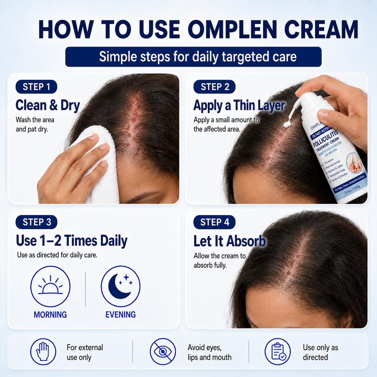 Razor Bumps & Ingrown Hair Folliculitis Treatment Cream – 5% Benzoyl Peroxide for Scalp Bumps & Body Acne – Fast-Acting Relief for Shaving Irritation, Redness & Bumps with Tea Tree & Centella, 3.53 oz