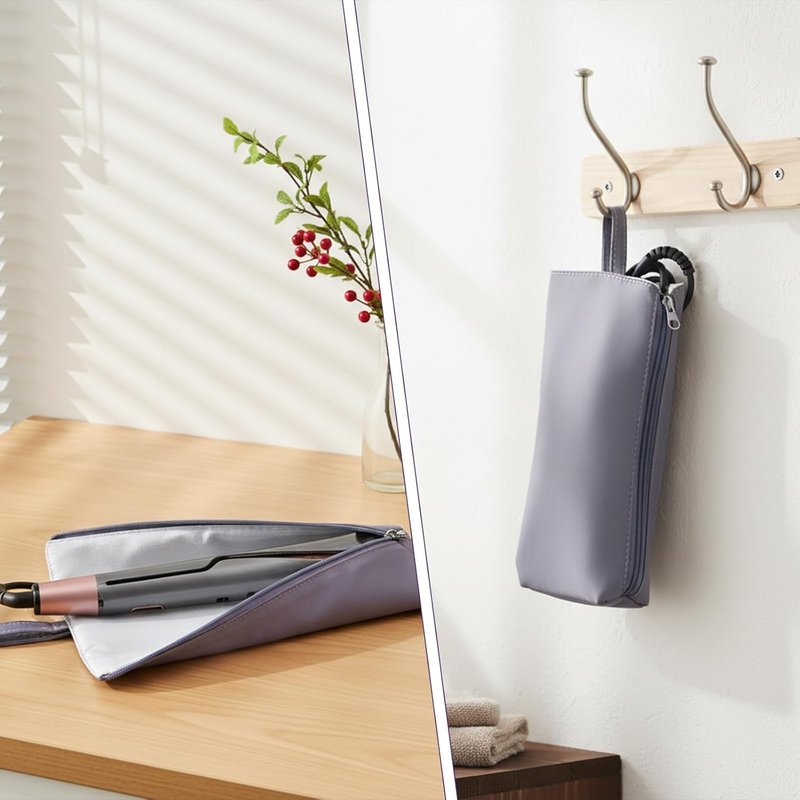 Curling Iron Travel Case - Heat Resistant Portable Bag for Hair Tools | Zip Closure, Ideal for Travel