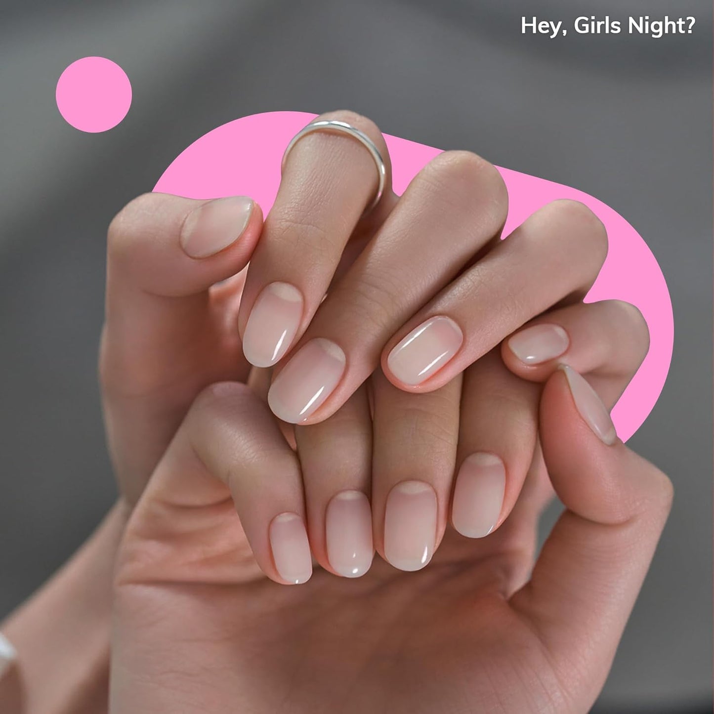 Semi Cured Gel Nail Strips - Ombre White Spring Design | Easy Apply & Remove, 28 Strips Included